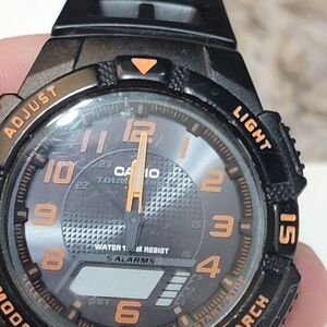 Casio Black and Orange Watch